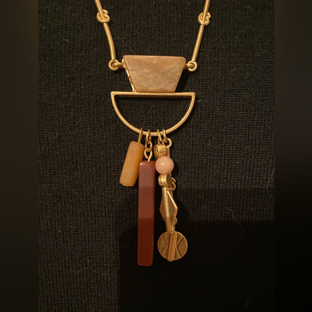 1970’s art deco, Fashion necklace. 24 in.
